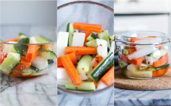 How to make pickled daikon, carrot and cucumber