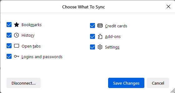 How To Sync Firefox Choose What To Sync