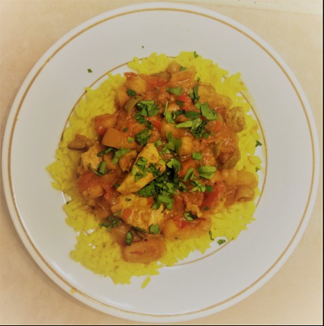 Easy Crock Pot Moroccan Chicken, Chickpea and Apricot Tagine