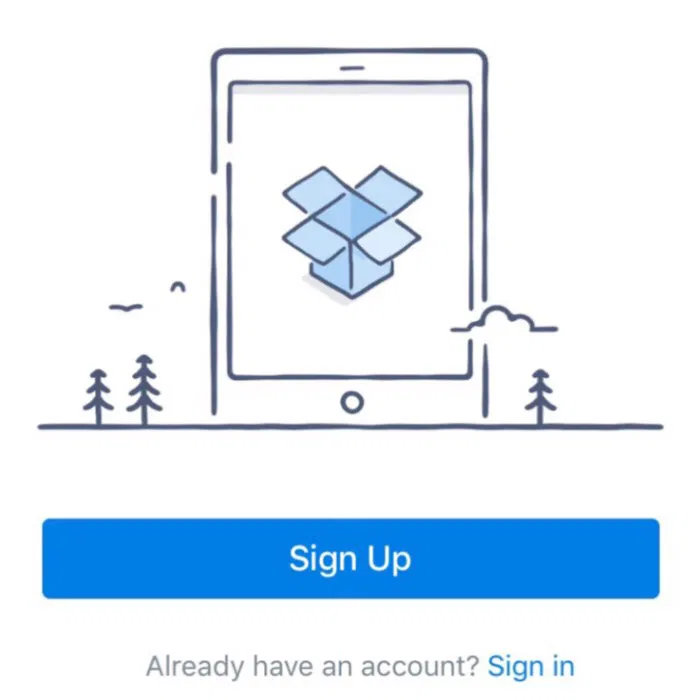 Image-WordPress-iPad-Dropbox-SignIn