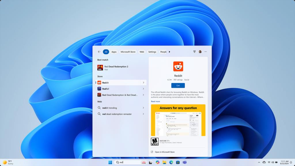 Install apps from microsoft store directly from windows search