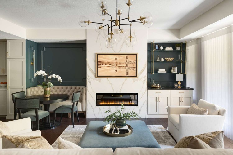 breakfast nook in living room