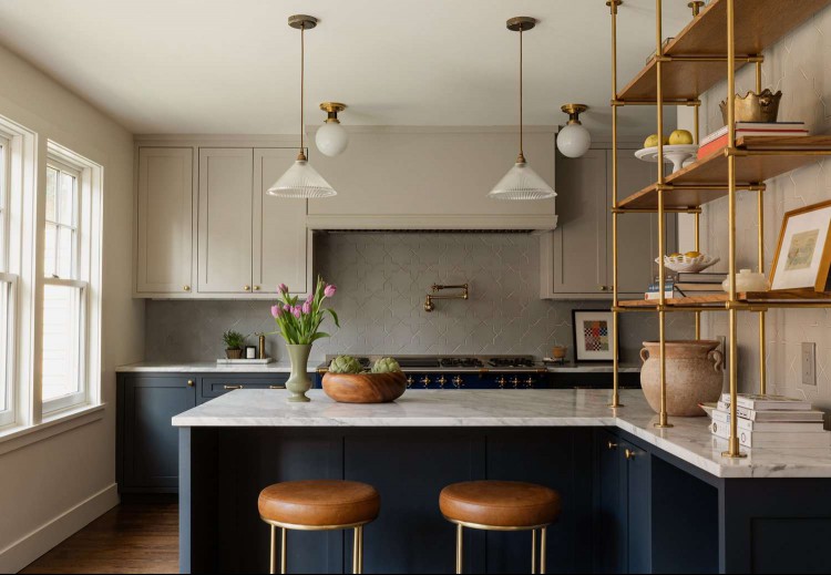 Jessica Nelson Interior Design kitchen with pot filler over the stove