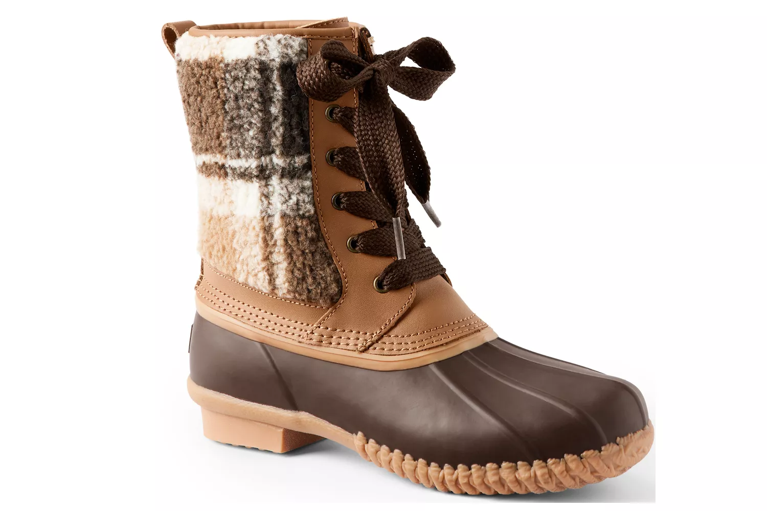 Lands End Women's Insulated Sherpa Fleece Lined Duck Boots