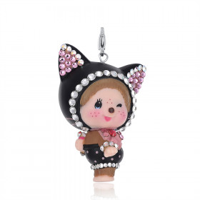 Monchhichi Crystal Cat Charm(L) BL