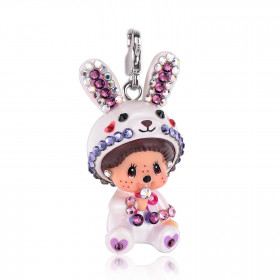 Monchhichi CRYL CHARM BUNNY WH