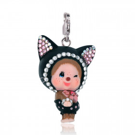 Monchhichi CRYL CHARM CAT BK