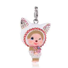 Monchhichi CRYL CHARM CAT WH