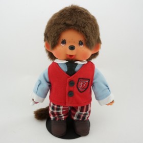 Monchhichi Red Vest/ Check Pant Boy