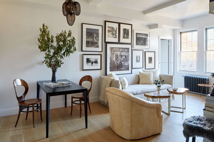 small square table in living room