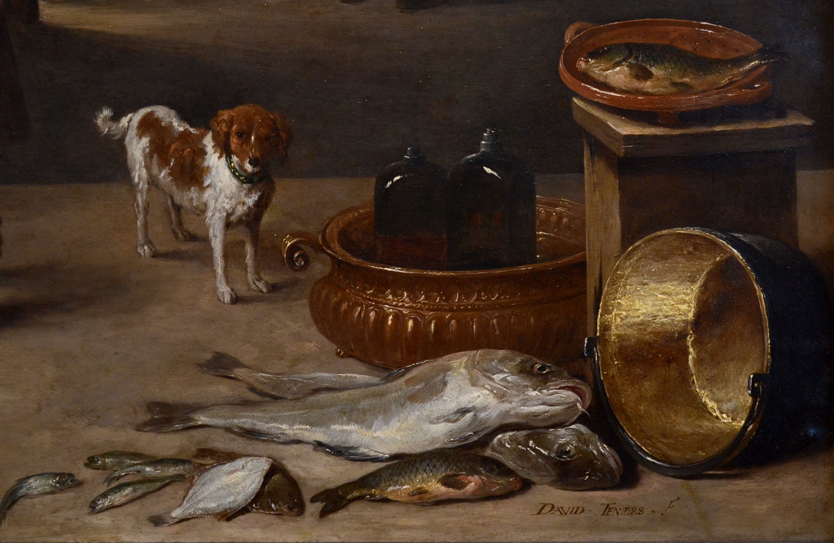 Painting of kitchen scene by David Teniers The Younger