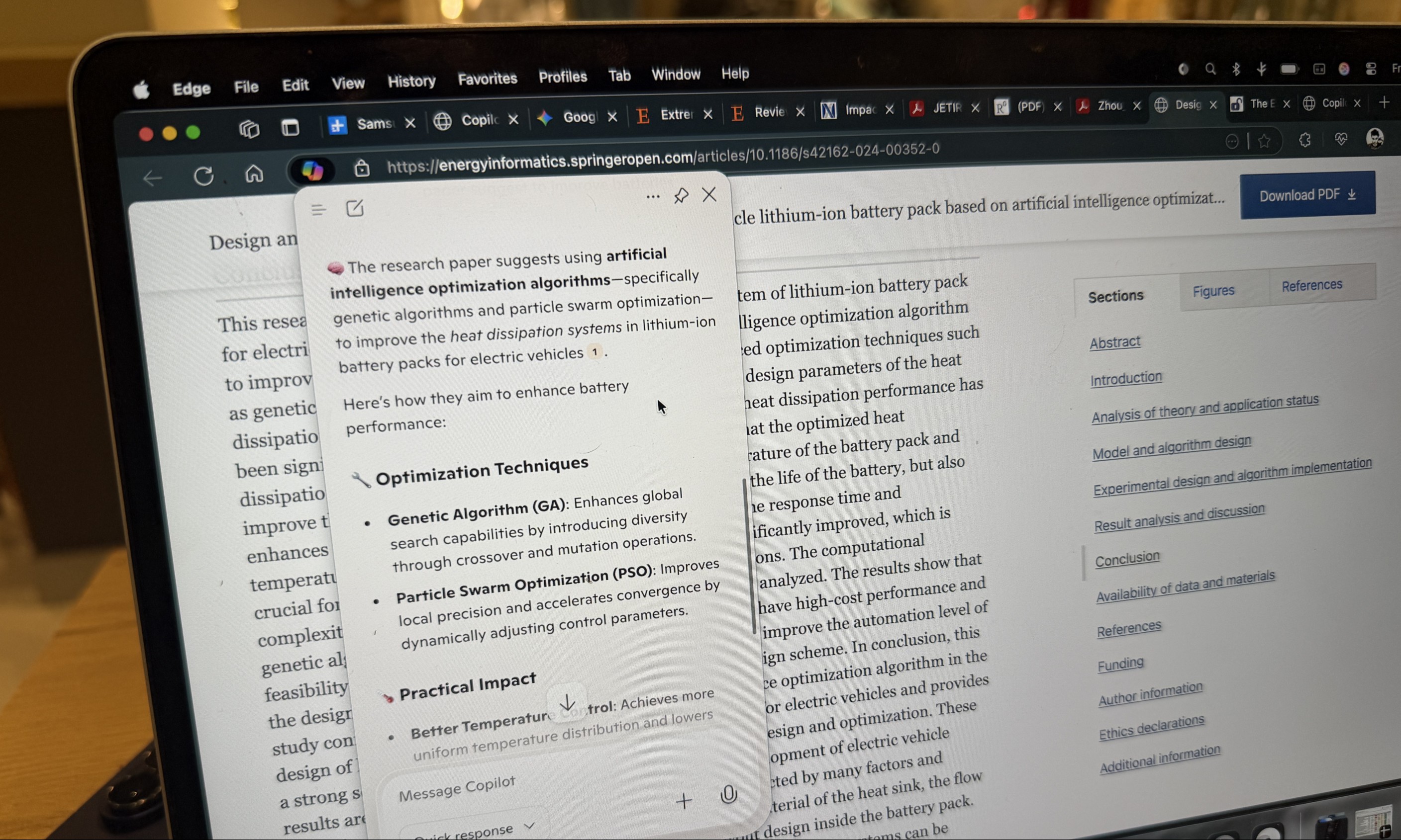 Harnessing the capabilities of the Copilot AI in Edge.
