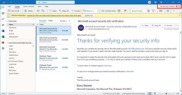 Microsoft confirms Classic Outlook for Windows has a high CPU usage issue