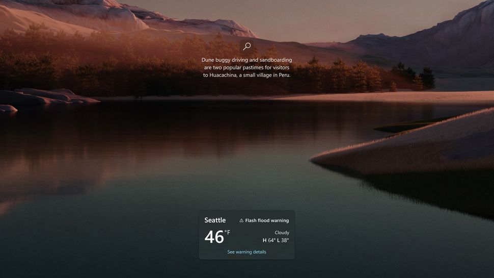Microsoft is bringing a weather widget to Windows 10's lock screen