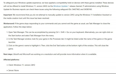 Microsoft suggests users to end task games