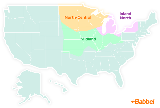 Map of Midwest — Midwestern Accent