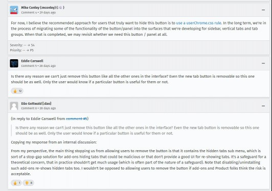 Mozilla developers talk about the List All Tabs button in Firefox