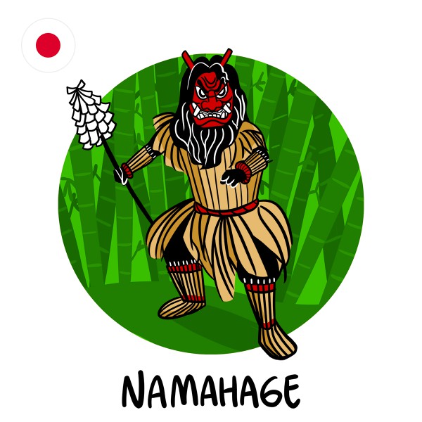 Namahage illustration of Japanese Boogeyman