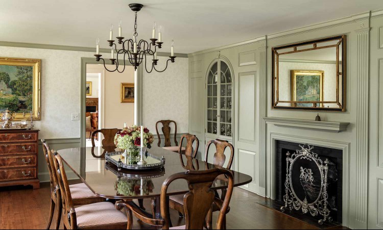 Colonial-Revival house formal dining room