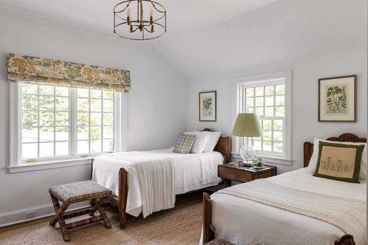 renovated Colonial Revival-style bedroom