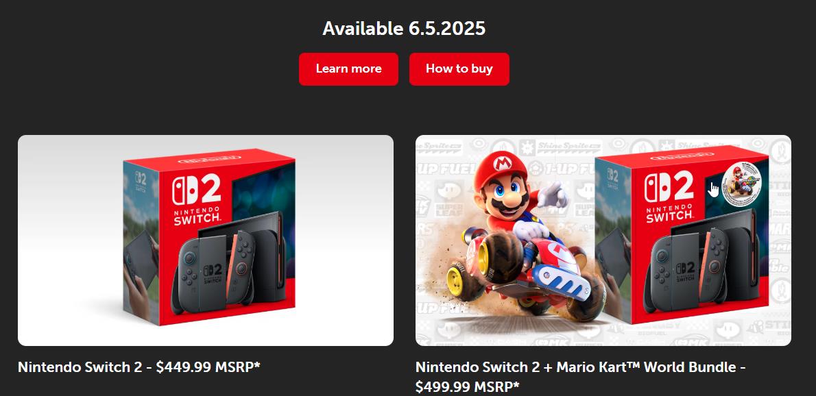 Nintendo delays Switch 2 pre-orders in the U.S. due to tariff concerns