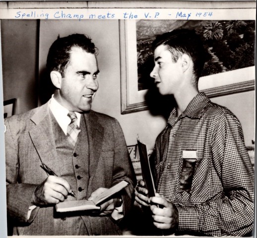 William Cashore meeting then Vice President Nixon, May 1954. Credit: William Cashore.