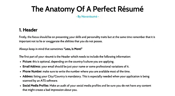 novoresume-anatomy novoresume-anatomy