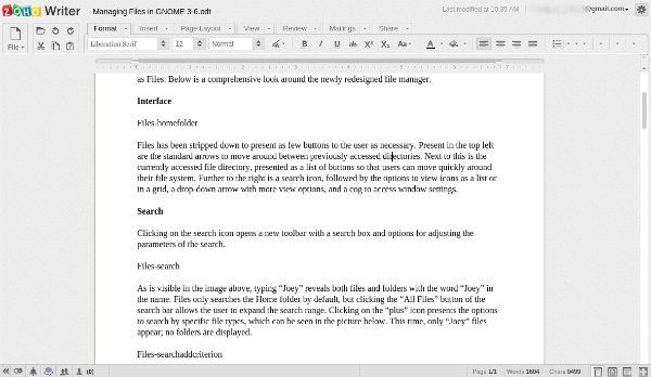 ODT Zoho Docs