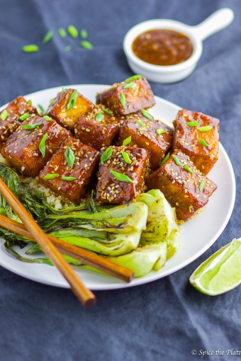 Pan-fried Tofu with Soy-Brown Sugar Glaze