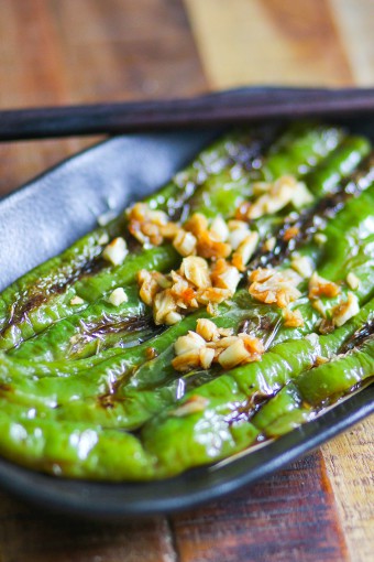Pan-seared Green Chili Pepper