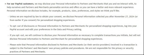 PayPal's new privacy policy raises concerns