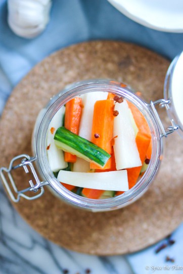 Pickled Daikon Radish, Carrot and Cucumber