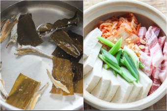 Pork Belly Kimchi Stew Step One