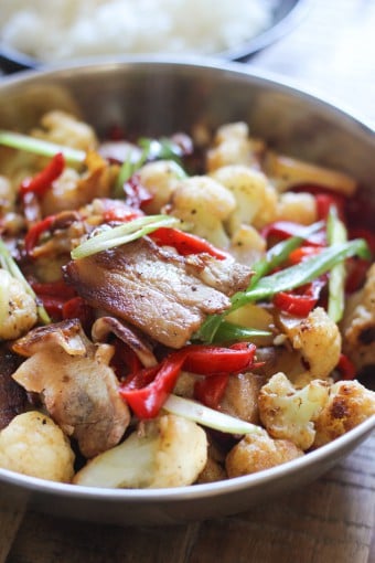 Sautéed Pork Belly with Cauliflower