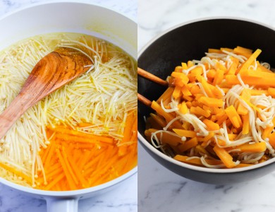 Pumpkin and Enoki Mushroom Salad