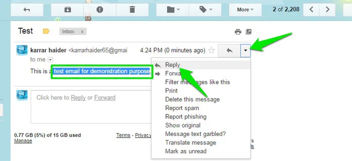 Quote-Phrase-in-Gmail-Reply