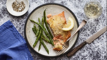 Parmesan Crusted & Baked Salmon