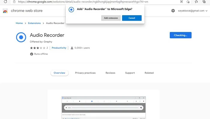 Record Meeting Host Audio Capture Add Etension