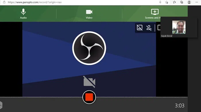 Record Meeting Host Panopto Recording