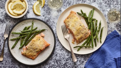 Parmesan Crusted & Baked Salmon