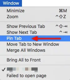 Safari Tab -mte- pin tab