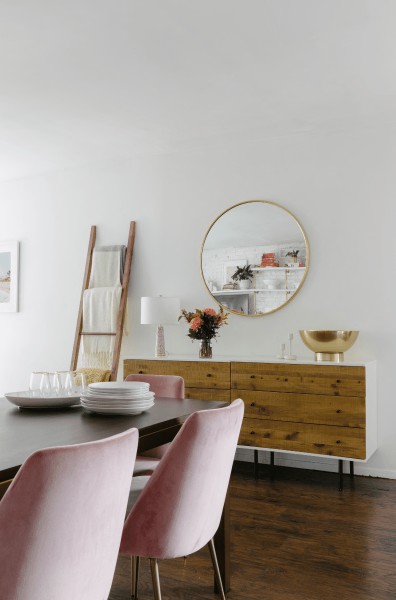 dining table in living room