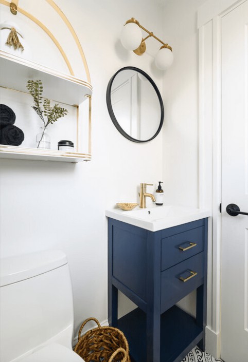 small sink and toilet