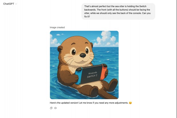 Free user image generation ChatGPT tweak.