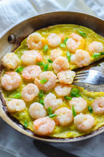 Shrimp and Egg Pancake