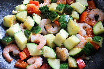 Shrimp with Zucchini