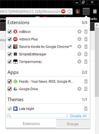Using the SimpleExtManager using the SimpleExtManager to replace the extension manager in chrome
