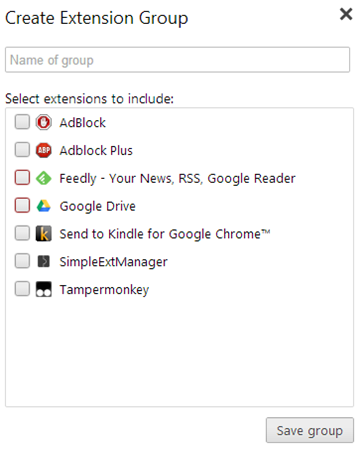 Create new extension group create-new-extension-group