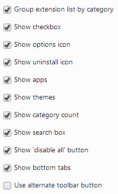 SimpleExtManager Options SimpleExtManager-options