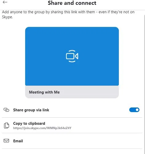 Skype Meet Now Share Connect